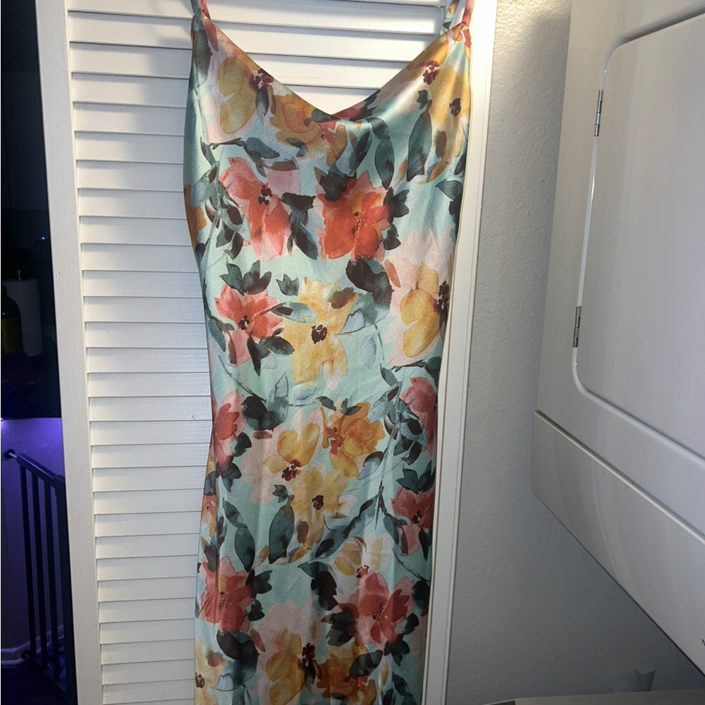 Floral Slip Dress with slit